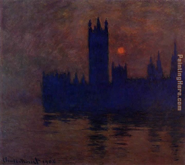 Claude Monet Houses of Parliament Sunset 2